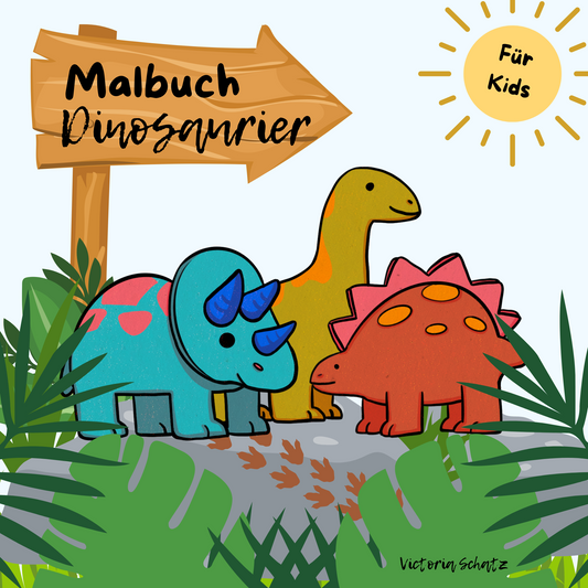 Malbuch Dinosaurier